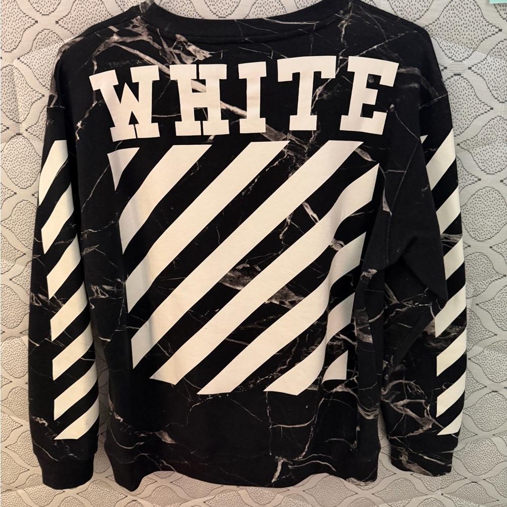 Off-White Black and White Striped Sweatshirt - David & Goliath